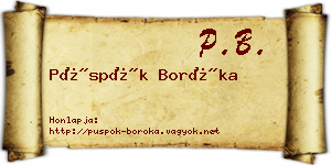 Püspök Boróka névjegykártya